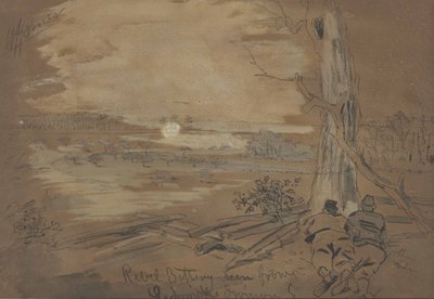 Rebel Battery Seen from Sedgwick